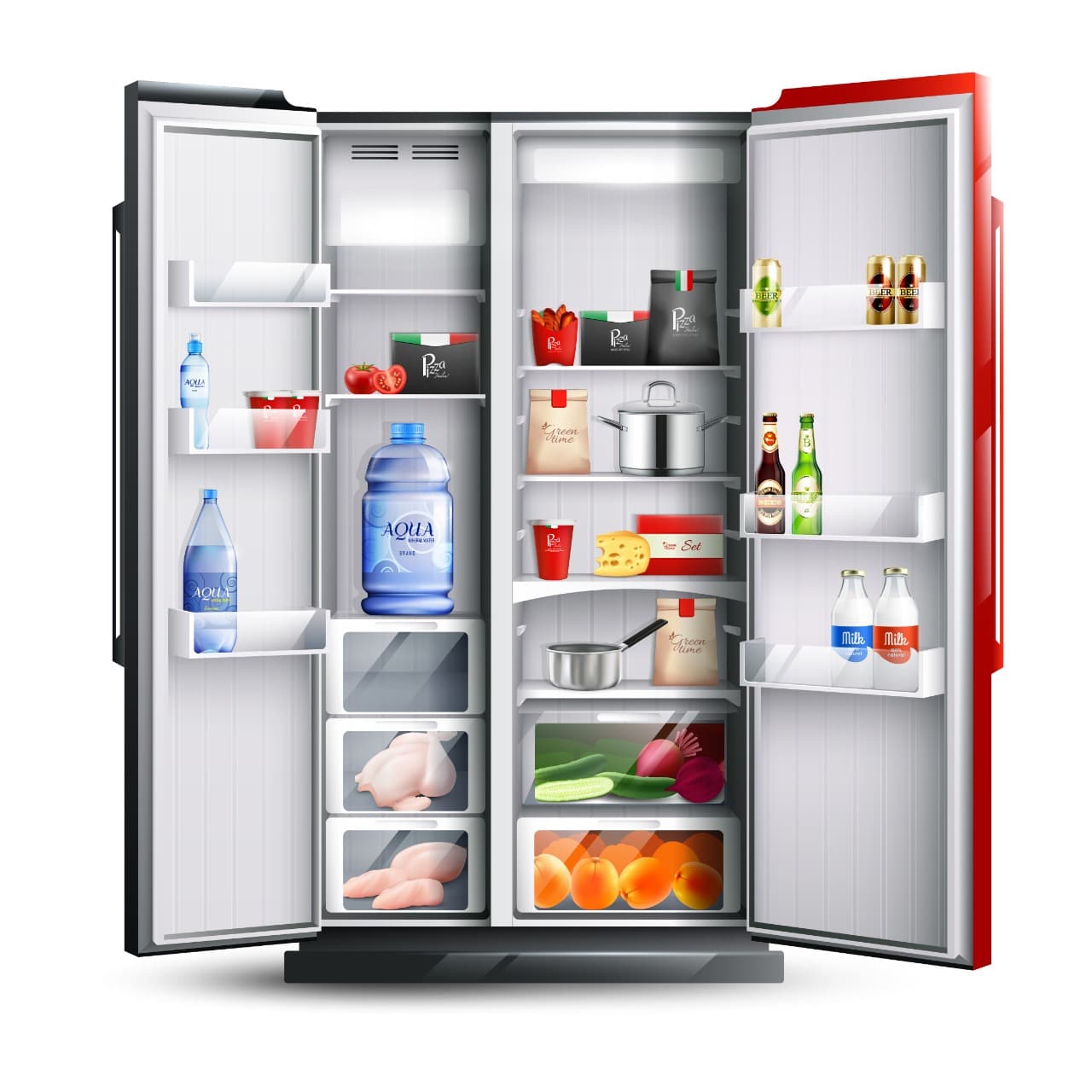 side by side fridge sample